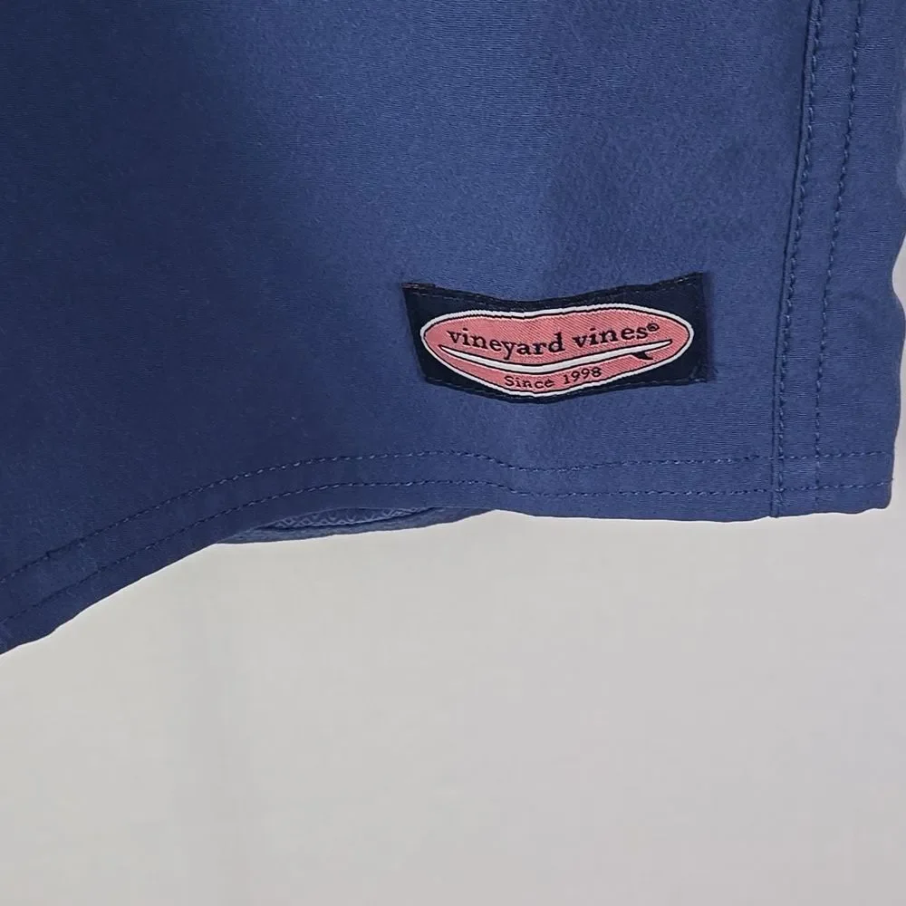 Vineyard Vines Board Shorts‎ Sz 28 Blue Teal Pink Colorblock Preppy Unlined